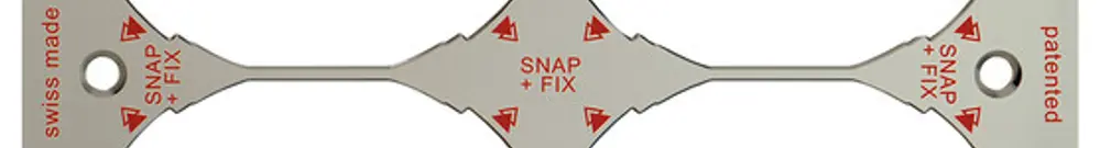 Placca di fissaggio con sistema di fissaggio SNAPFIX® 4×2 o 2×4 257×137mm 