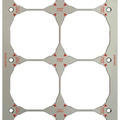 Befestigungsplatte mit SNAPFIX®-Befestigungssystem 4×2 oder 2×4 257×137mm 