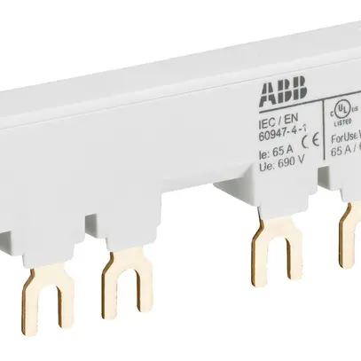 Pettine di raccordo ABB PS1-2-1-65, per 2×MS116/MS132+0.5UM 3L 65A 95.5mm a vite 