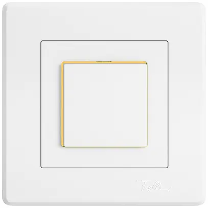 Tasto a pulsante INC EDIZIO.liv SNAPFIX® ARL/1P illuminazione laterale giallo bi 
