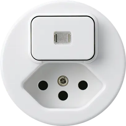 Inserto per combinazione luminosa A-R/1L+T13 bianco basico protezione bambini 