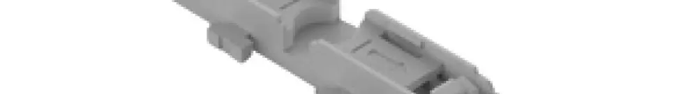 Befestigungsadapter WAGO mit Zugentlastung 2×4mm² Rastfuss grau 