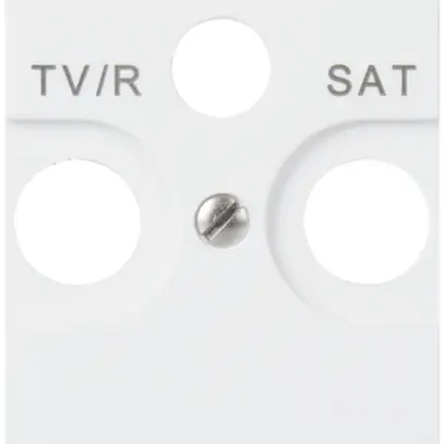 Plaque frontale MOS TV/FM/SAT blanc 2 modules 