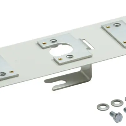 Adattatore doppio Hager per DIN00 100/185mm guida M12 per montaggio 2×LVS00100… 