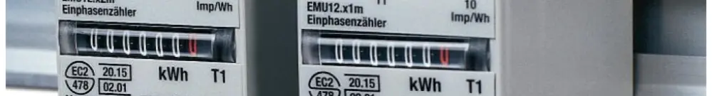 Compteur d'énergie 1L EMU12×2M 2T 63A 1×230VAC 