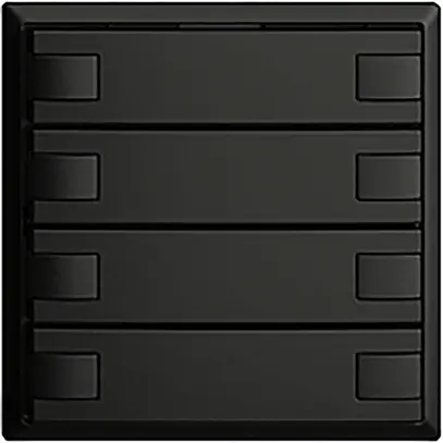 Pulsante INC KNX 4×EDIZIOdue nero RGB senza LED 