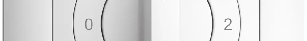 Kit frontale EDIZIOdue 0-1-2-3 88×88mm bianco per interruttore rotativo 