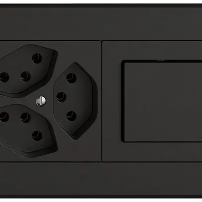 Combinaison ENC EDIZIO.liv SNAPFIX® 1×2 96×156mm 3×T13+schéma 3/1L noir 