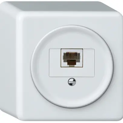 Boîte de raccordement AP origin RJ45 8(4) cat.6 droit 88×88×54mm blanc 