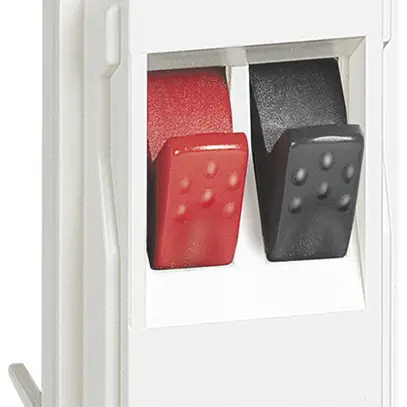 Prise audio Living Now avec borne à étrier 1 module blanc 
