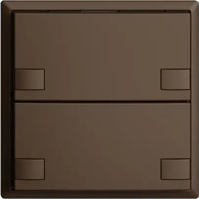 Poussoir ENC KNX 2× EDIZIOdue colore coffee RGB sans LED 