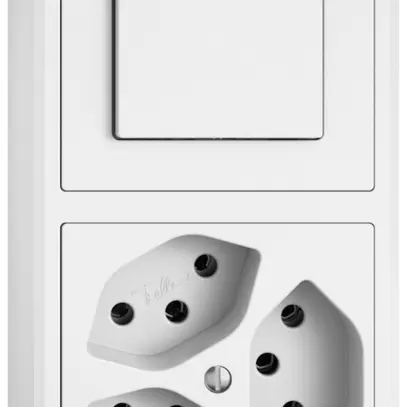 Combinaison AP EDIZIO.liv SNAPFIX® 2×1 140×74mm schéma 3/1L+3×T13 blanc 