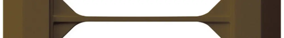 Telaio di copertura INC kallysto.line 2×1 marrone 92×152mm 