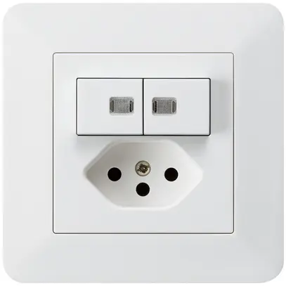 Combinazione luminosa INC 3/1P+A-R+T13 bianco kallysto.trend protezione bambini 