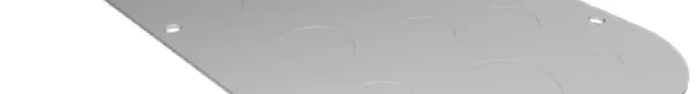 Flanschplatte Rittal AX, metrische Vorprägung, 339×149mm, Metall 