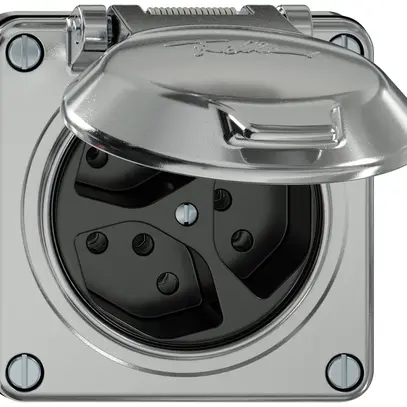 Presa INC ELEMENT 3×tipo 13 1×S 10A 250V IP20 con coperchio alluminio 