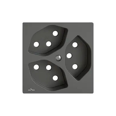 Kit di montaggio EDIZIO.liv SNAPFIX® per presa 3×T13 separata grs 