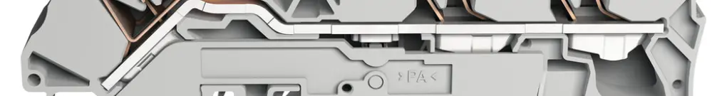 Morsetto di passaggio WAGO Top Job-S 16mm² 3L grigio serie 2116 