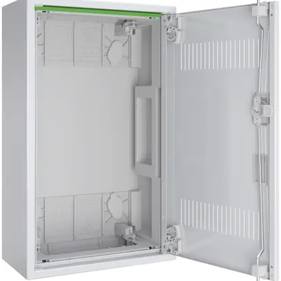 Coffret vide AP Pragma a.porte a.fentes blanc 1 champ 3 rangées 300×500×160mm 