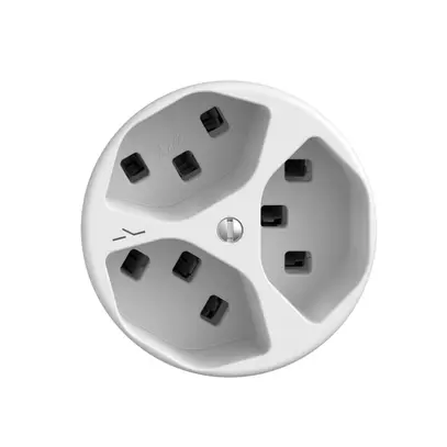 Kit montaggio Feller STANDARDdue, per presa 3×T23 1×separato, bianco 