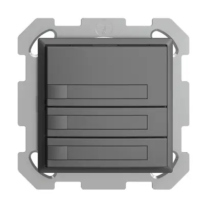 Pulsante KNX RGB INC EDUE, 250mW, s.LED, c.carta, 3×pulsante, com.1×tasto, grs 