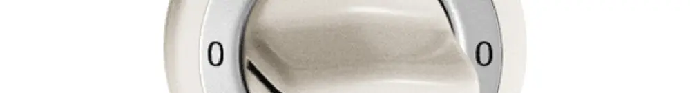 Kit frontal 0-Auto-0-Main blanc pour interrupteur rotatif 