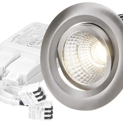 Spot LED INS MH MOVE 10.5W 830lm 2700K IP44 MB REG DALI Ø68mm nichel 