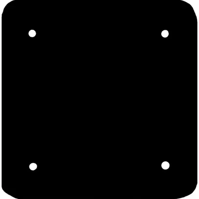 Placca di copertura INC I 4fori di fissaggio nero 
