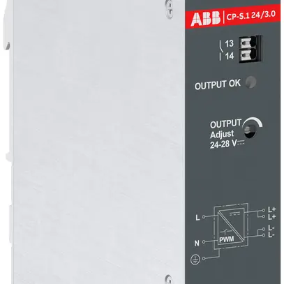 Alimentation à découpage ABB CP-S.1 24/3.0, IN:100…240V, OUT:24VDC/3A 