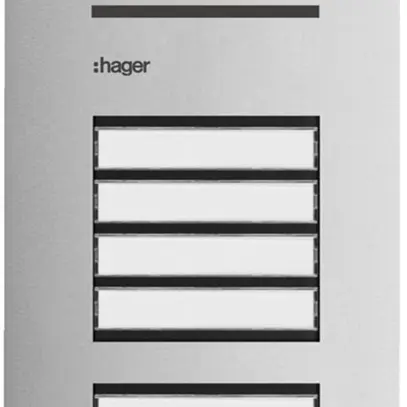 Postazione audio esterna Hager elcom.one 2-fili per 8appartamenti ac-pr 