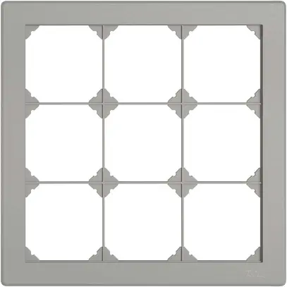 En-tête ENC EDIZIO.liv SNAPFIX® 3×3 pour combinaisons au choix gris clair 