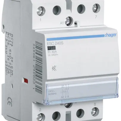 Contattore AMD Hager 230VAC 2 chiusura 0 apertura 40A senza ronzio 3UM 