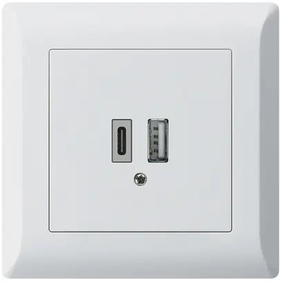Presa di carica USB INC kallysto.line 18W PD 1×tipo A 1×tipo C bianco 