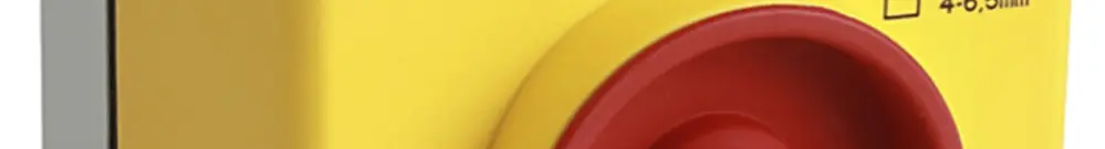 Boîtier AP AB 140MP-A-ENY65 pour 140MP, poignée rouge/jaune, IP65 