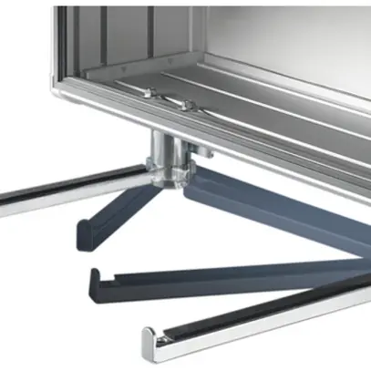 Étagère Rittal CP 6514.200 278×69×33mm pour clavier standard gris 2pcs 