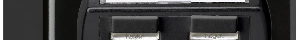 Scatola di raccordo AP basico cat.6 2RJ45/s nero 
