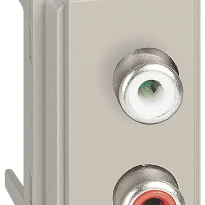 Presa di collegamento audio Living Now 2×RCA rosso/bianco 1 modulo sand 
