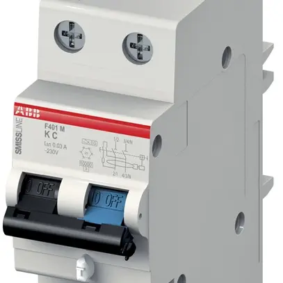Disjoncteur différentiel SMISSLINE TP 13A/30mA C 1P+N 10kA légèrement retardé 