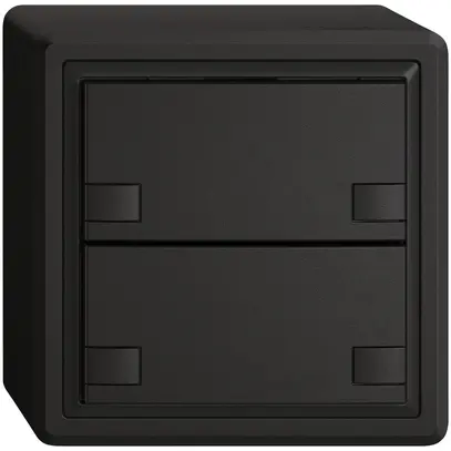 Pulsante KNX RGB AP EDIZIO.liv SNAPFIX® sensore temp.s.LED 2× com.2T ne 