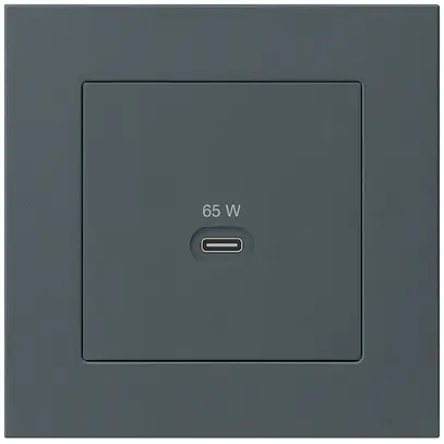 Presa di ricarica USB INC Hager kallysto.pro tipo C 65W 3250mA antracite 