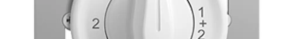Interrupteur rot.ENC STANDARDdue 1/1L blanc, avec manette 