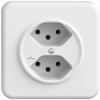 Prise ENC STANDARDdue SNAPFIX® 2×T13 1×S bc 