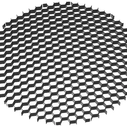 Wabenraster DOTLUX SLIMtrack Kunststoff 55° Ø63mm schwarz 