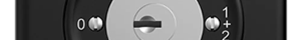 UP-Drehschalter STANDARDdue 1/1L schwarz mit Sicherheitsschloss 