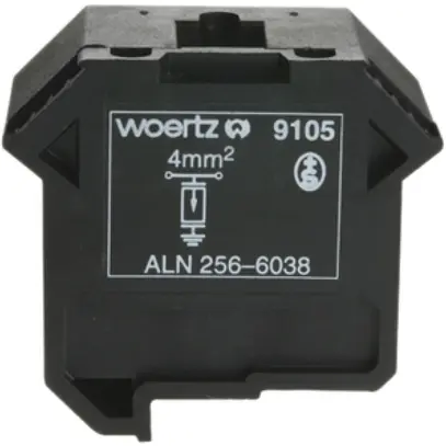 Morsetto di terra componibile Woertz 4mm² molla guida DIN/G - TH35/G32 ne 