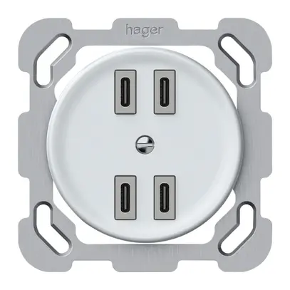 Presa di carica USB INC origin 4×USB-C 4000mA 5V bianco 