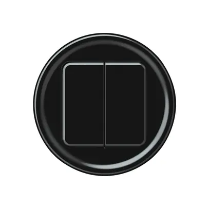 Frontset origin Schutzabdeckung für KNX-Taster 2× schwarz 
