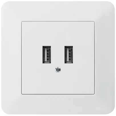 Prise de charge USB ENC Hager kallysto.trend 240V 2400mA blanc 