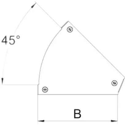 Deckel Bettermann zu Bogen RBM 45° 200mm bandverzinkt 