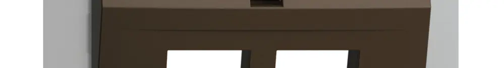 Kit montaggio INC Edue FM, con cappa di uscita obliqua, per 2×Keystone, coffee 